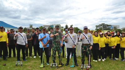 Danrem 043/Gatam Hadiri Pembukaan Kejuaraan Woodball Gubernur Cup Tahun 2024