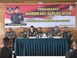 Kunjungi Denpom II/3 Lampung, Danrem 043/Gatam Harapkan Anggota Jaga Dan Tingkatkan Profesionalisme