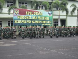 Apel Gelar Personel Dan Materiil, Korem 043/Gatam Siap Amankan Nataru Tahun 2024