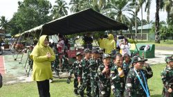 Bentuk Generasi Muda sejak dini, Ketua Yayasan Kartika Jaya Koordinator Korem 043 Cabang II Sriwijaya, Buka Latihan  Dasar Kepimimpinan siswa