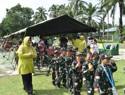 Bentuk Generasi Muda sejak dini, Ketua Yayasan Kartika Jaya Koordinator Korem 043 Cabang II Sriwijaya, Buka Latihan  Dasar Kepimimpinan siswa
