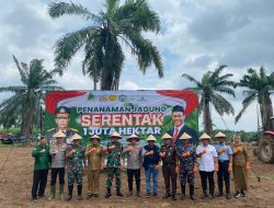 Danrem 043/Gatam Bersama Forkopimda Provinsi Lampung Dukung Swasembada Pangan Tanam Jagung Serentak Satu Juta Hektar