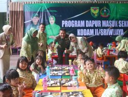 Korem 043/Gatam Laksanakan Program Unggulan Kodam II/Swj Dapur Masuk Sekolah