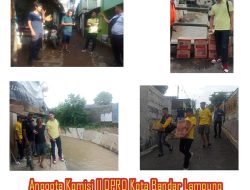 Indra Feriza, S.Ak Gerak Cepat Kunjungi Korban Banjir di sejumlah titik di Bandar Lampung