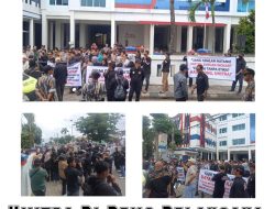 Di Demo Pihak Pelaksana Pembangunan Gedung, Ranah Hukum Pidana dan Perdata Menanti Umitra..!!!
