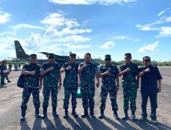 Danrem 043/Gatam Sambut Kunker Kasad Di Bandara Gatot Subroto Way Tuba Lampung