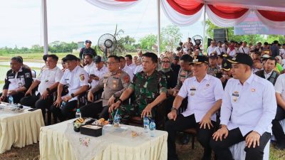 Dorong Swasembada Pangan Daerah, Danrem 043/Gatam Ikuti Gerakan Tanam Padi Serentak di Metro Timur