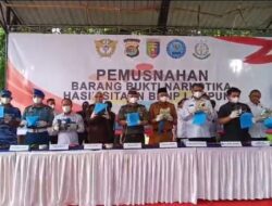 Anggota Komisi I DPRD Lampung Bapak Rahmat Visa Arifin hadiri Acara Pemusnahan Barang Bukti Narkotika oleh BNN Lampung