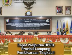 Ketua DPRD Lampung Pimpin Rapat Paripurna DPRD Provinsi Lampung Pembicaraan Tingkat II