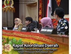 Anggota Komisi V DPRD Provinsi Lampung menjadi Narasumber Acara Rapat Koordinasi Daerah dengan tema “Kolaborasi Lintas Pemangku Kepentingan dalam Pemajuan Kebudayaan dan Pelestarian Bahasa Lampung