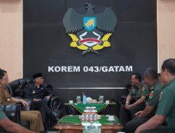 Danrem 043/Gatam Sambut Gubernur Lampung: Jalin Soliditas dan Sinergi