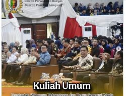 Ketua DPRD Provinsi Lampung Hadiri Kuliah Umum di Universitas Lampung