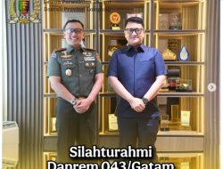 Ketua DPRD Provinsi Lampung Terima Kunjungan Kerja Danrem 043/Gatam