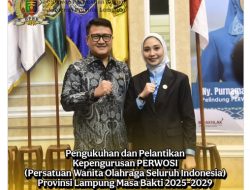 Ketua DPRD Provinsi Lampung  hadiri Pelantikan Irene Fransisca Giri dilantik sebagai Ketua PERWOSI Provinsi Lampung