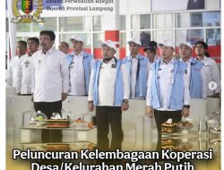 Ketua Komisi II DPRD Provinsi Lampung menghadiri acara Peluncuran Kelembagaan Koperasi Desa/Kelurahan Merah Putih