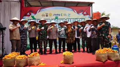 Perkuat Ketahanan Pangan Nasional, Danrem 043/Gatam Hadiri Panen Raya Serentak Kuartal III Polda Lampung