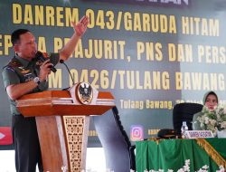 Semangat Baru di Tulang Bawang, Danrem 043/Gatam Beri Arahan dan Apresiasi kepada Prajurit Kodim 0426