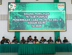 Pangdam XXI/Radin Inten Tegaskan Objektivitas dalam Sidang Sub Pansus Penerimaan CABA PK TNI AD Gelombang II TA 2025