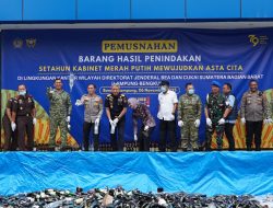 WUJUD SINERGI TNI–BEA CUKAI, PANGDAM XXI/RADIN INTEN HADIRI PEMUSNAHAN BARANG MILIK NEGARA