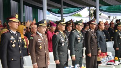 Kasrem 043/Gatam Hadiri Upacara Peringatan HUT Kabupaten Mesuji ke-17, HUT PGRI ke-80, HUT KORPRI ke-54, dan Hari Pahlawan 2025