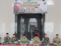 Prajurit Dan PNS Korem 043/Gatam, Gelar Do’a Bersama  Jelang Hari Juang TNI AD Ke-80 Tahun 2025
