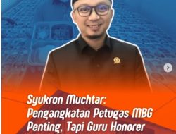 Anggota Komisi V DPRD Provinsi Lampung, Syukron Muchtar, menilai pengangkatan petugas MBG yang berjalan cepat kontras dengan kondisi guru honorer yang telah mengabdi bertahun-tahun