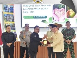 Ketua Komisi II DPRD Provinsi Lampung, Ahmad Basuki, M.Pd.I., hadiri kegiatan Pengukuhan Pengurus Kelompok Kontak Tani Nelayan Andalan (KTNA) Provinsi Lampung Masa Bhakti 2026–2031