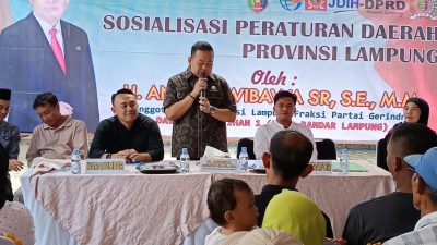 H. Andika Wibawa Gelar Sosialisasi Perda di Provinsi Lampung, Ingatkan Bahaya Narkoba bagi Generasi Muda