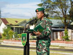 Korem 043/Gatam Gelar Upacara Bulanan dan Keberangkatan Prajurit dan PNS Yang Melaksanakan Cuti
