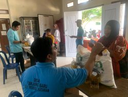 Pembagian Bantuan Pangan di Desa Tanjung Baru Berjalan Tertib dan Kondusif